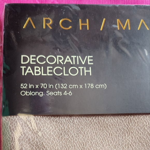 Decorative Tablecloth - Tan - Picture 3 of 3